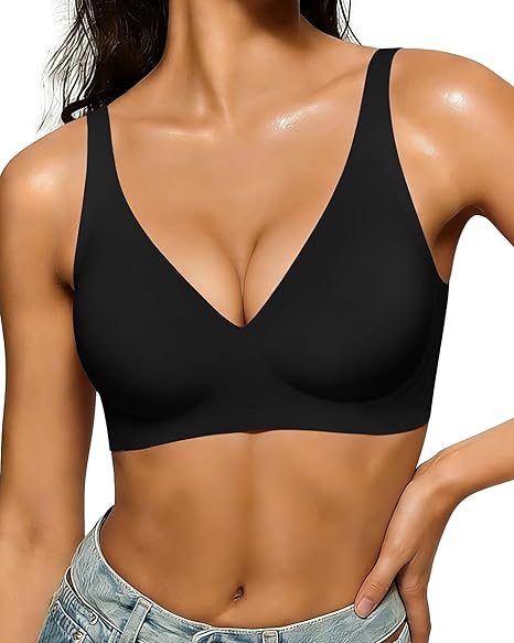 Deep V Wireless Soft Support Push Up Bras