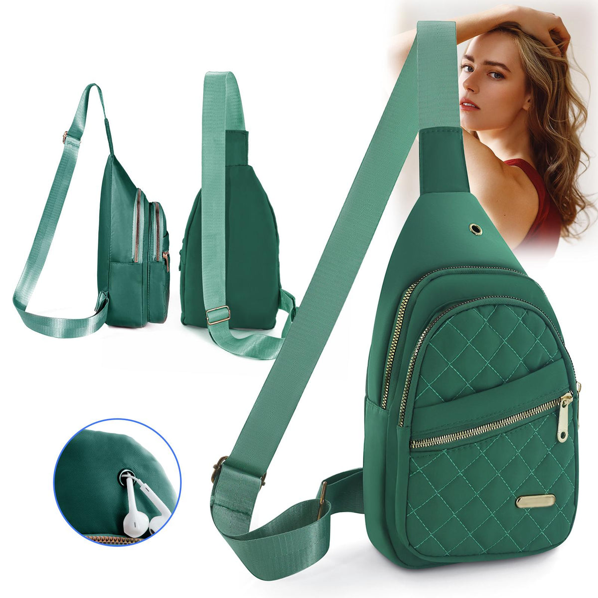 🔥BUY 1 FREE 1-Quilted Crossbody Chest Bag